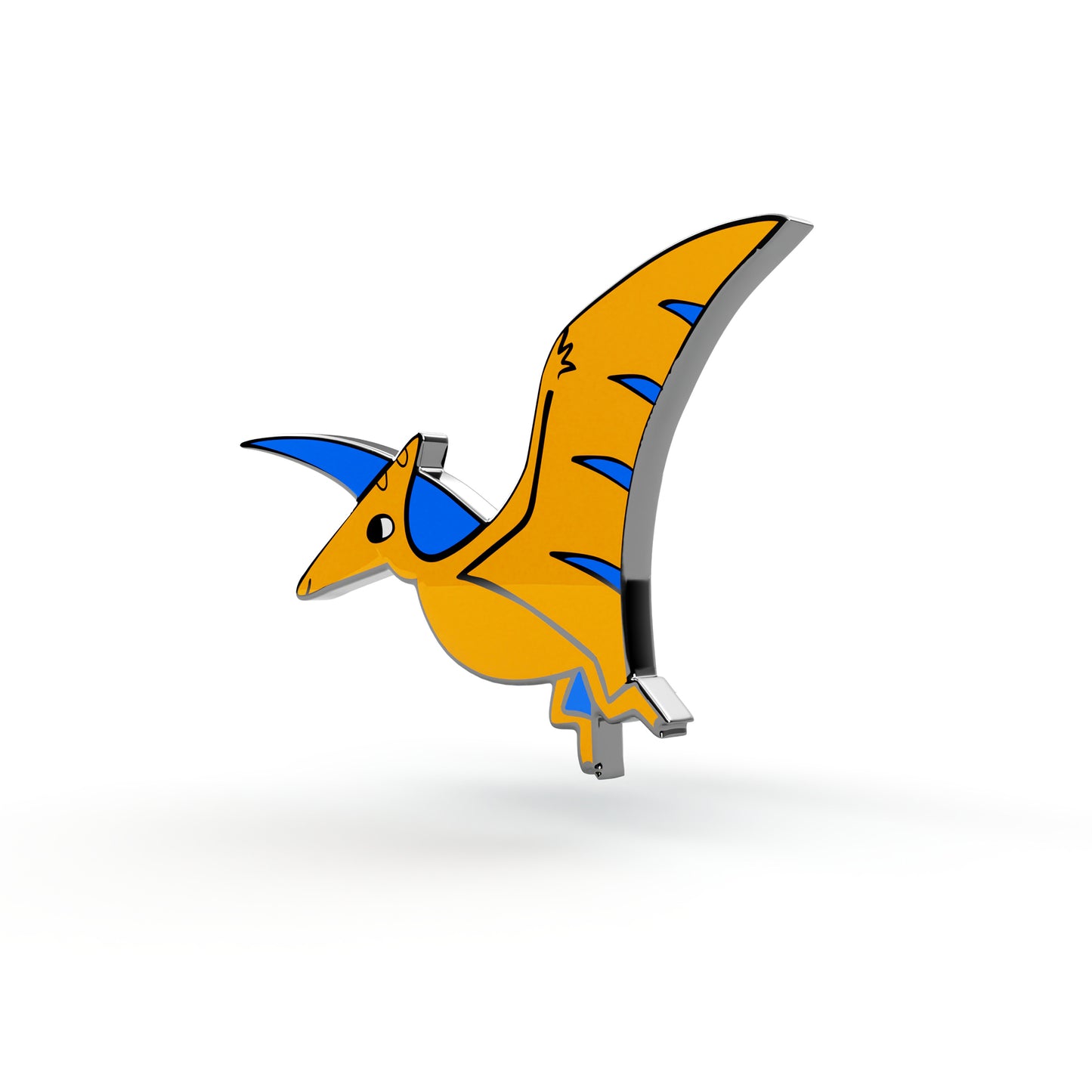 Dinozaur pomarańczowy Pterozaur - przypinka dla dziecka