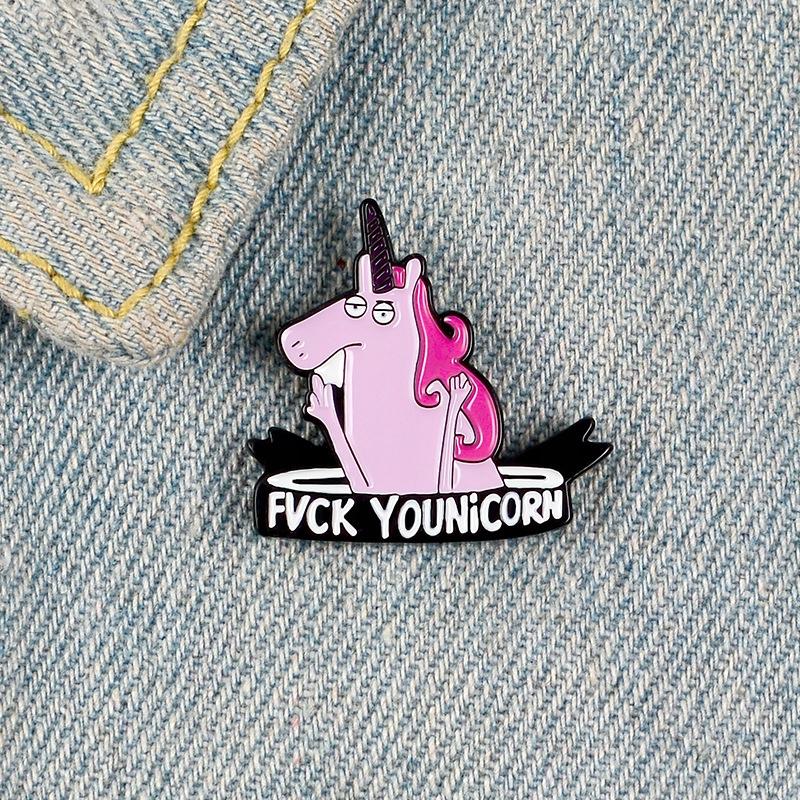 Jednorożec Fuck Younicorn przypinka - Pinets Polska
