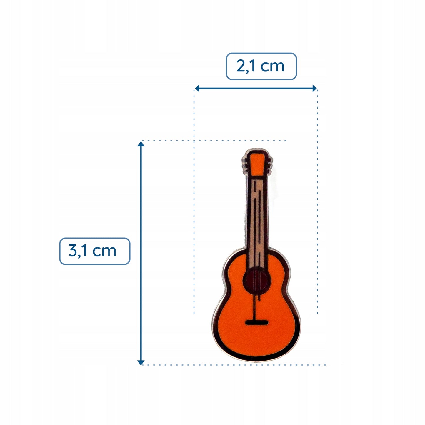 Gitara akustyczna - przypinka dla muzyka