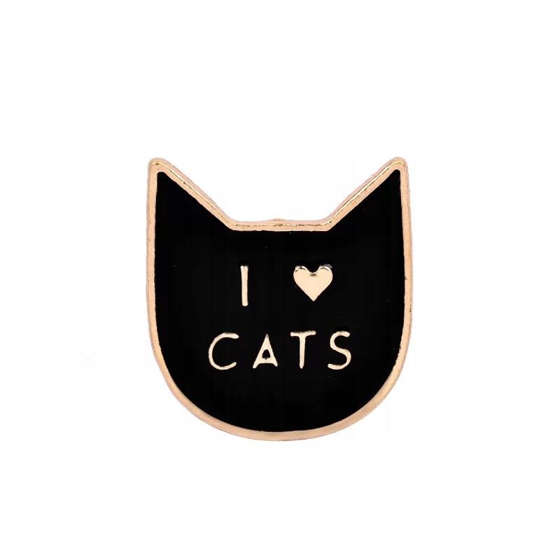 Kot - I Love Cats przypinka