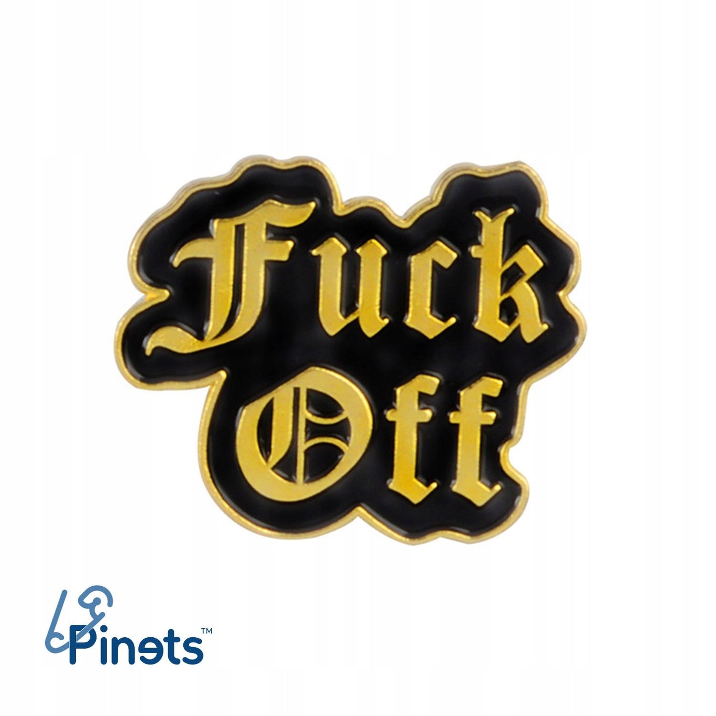 Fuck Off przypinka złota - Pinets Polska