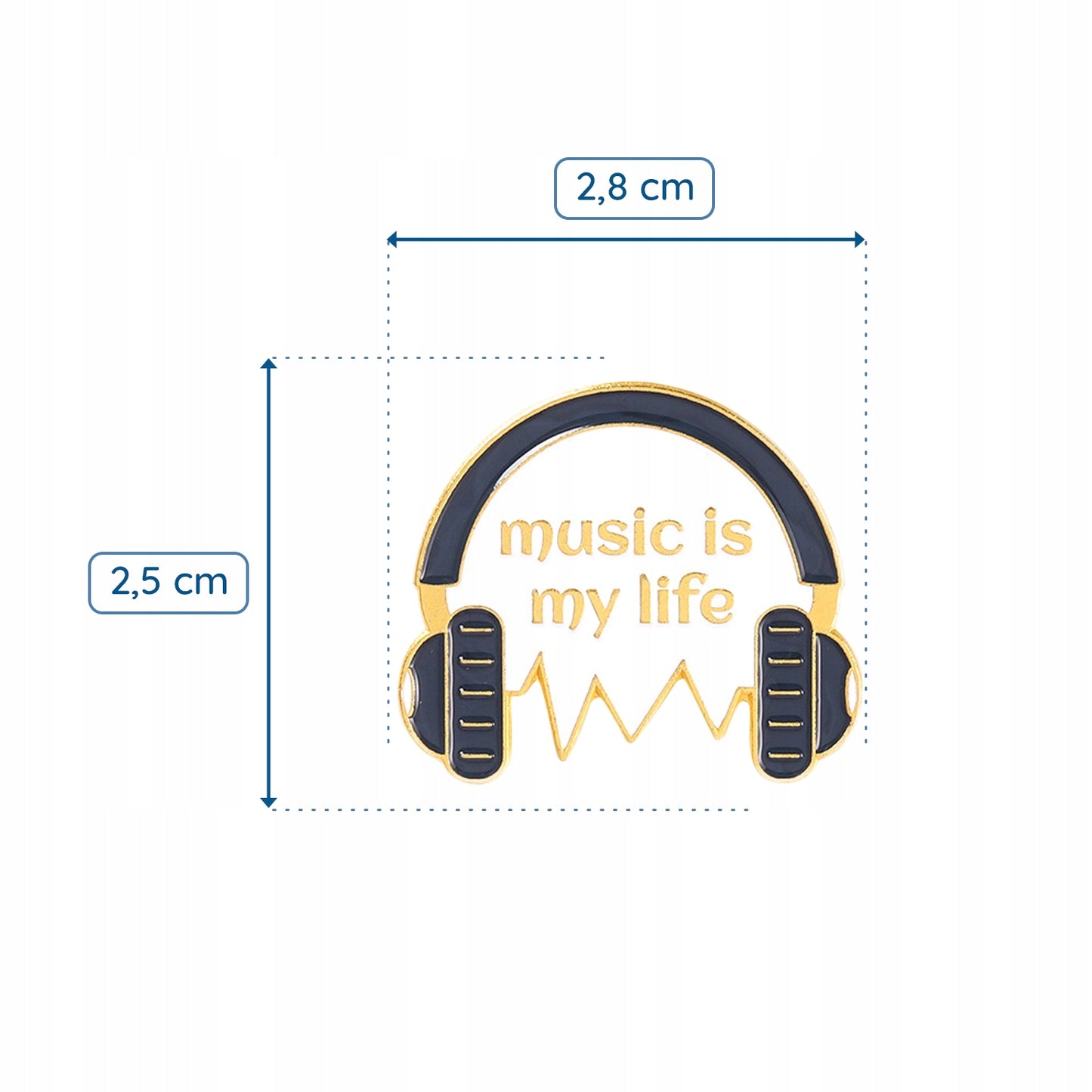 Music Is My Life - przypinka dla miłośnika muzyki