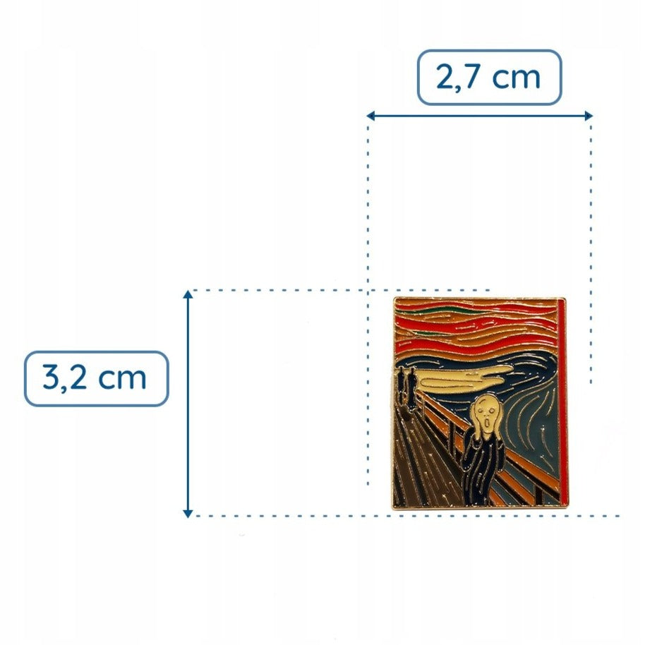 Krzyk Edvard Munch Przypinka obraz