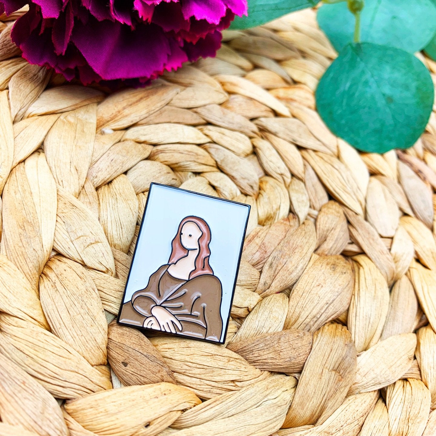Mona Lisa obraz Da Vinci przypinka - Pinets Polska