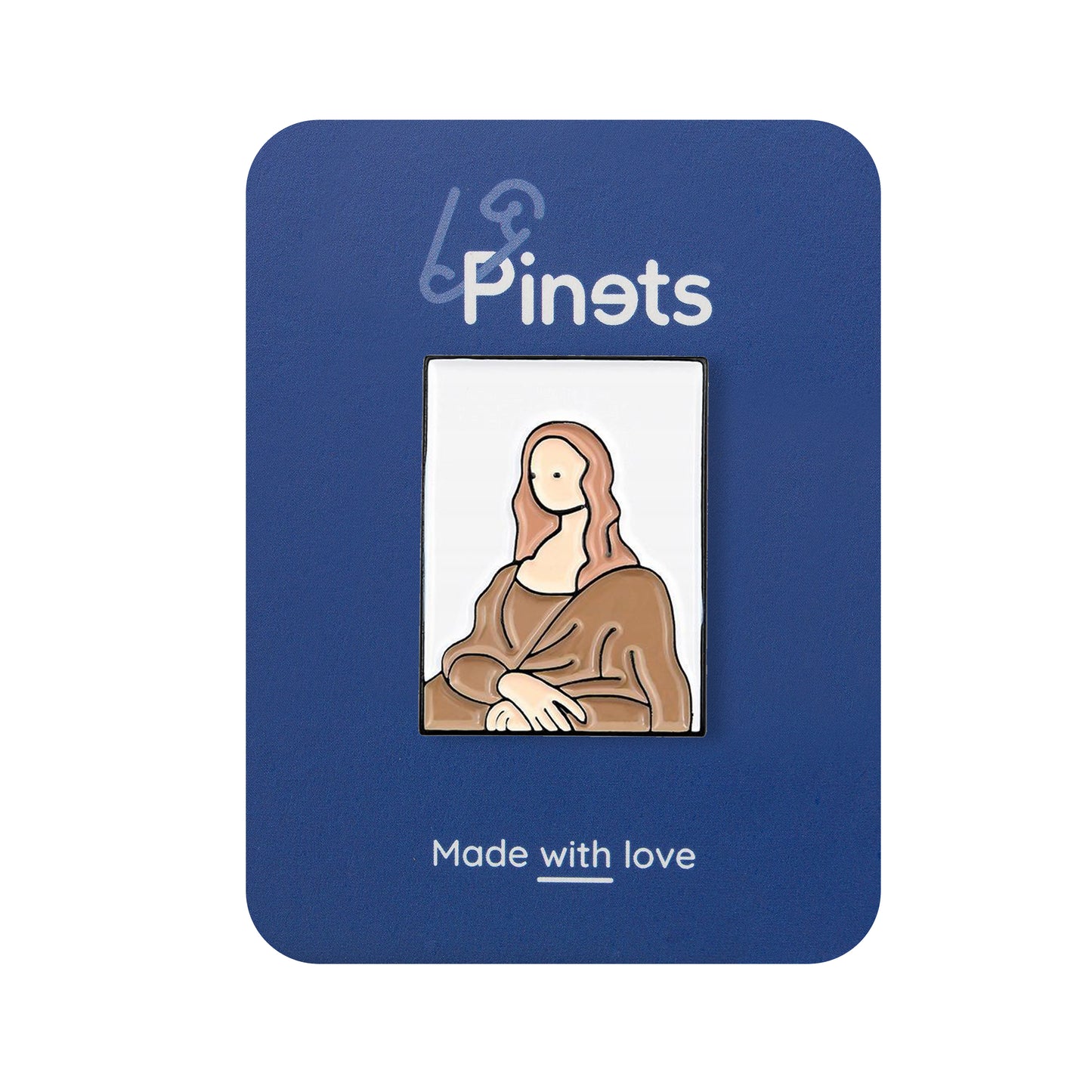 Mona Lisa obraz Da Vinci przypinka - Pinets Polska
