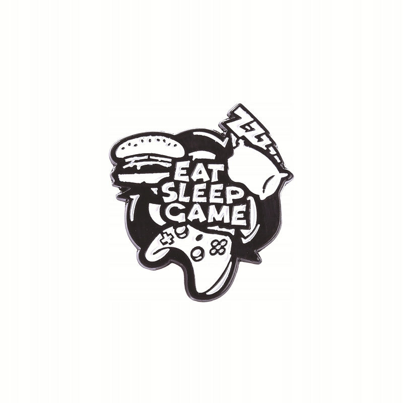 Przypinka gamingowa Eat Sleep Game - prezent dla gracza