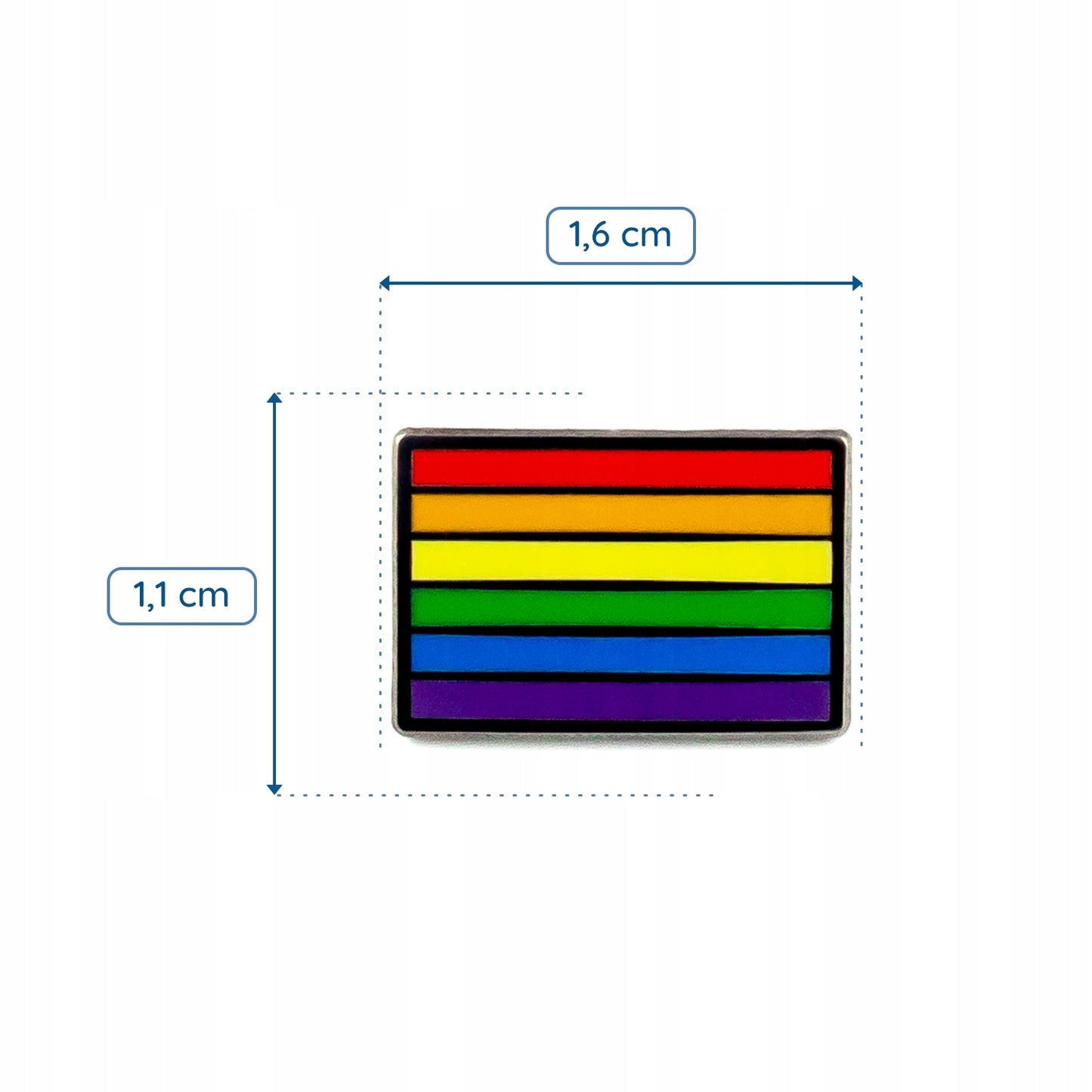 Tęczowa flaga LGBT - przypinka z tęczą