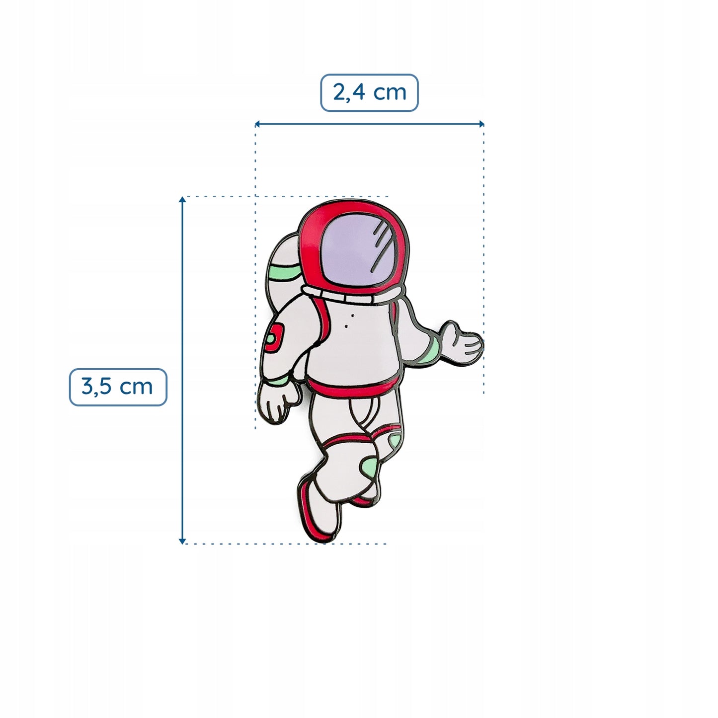 Kosmonauta - przypinka kolekcjonerska w kosmicznym klimacie