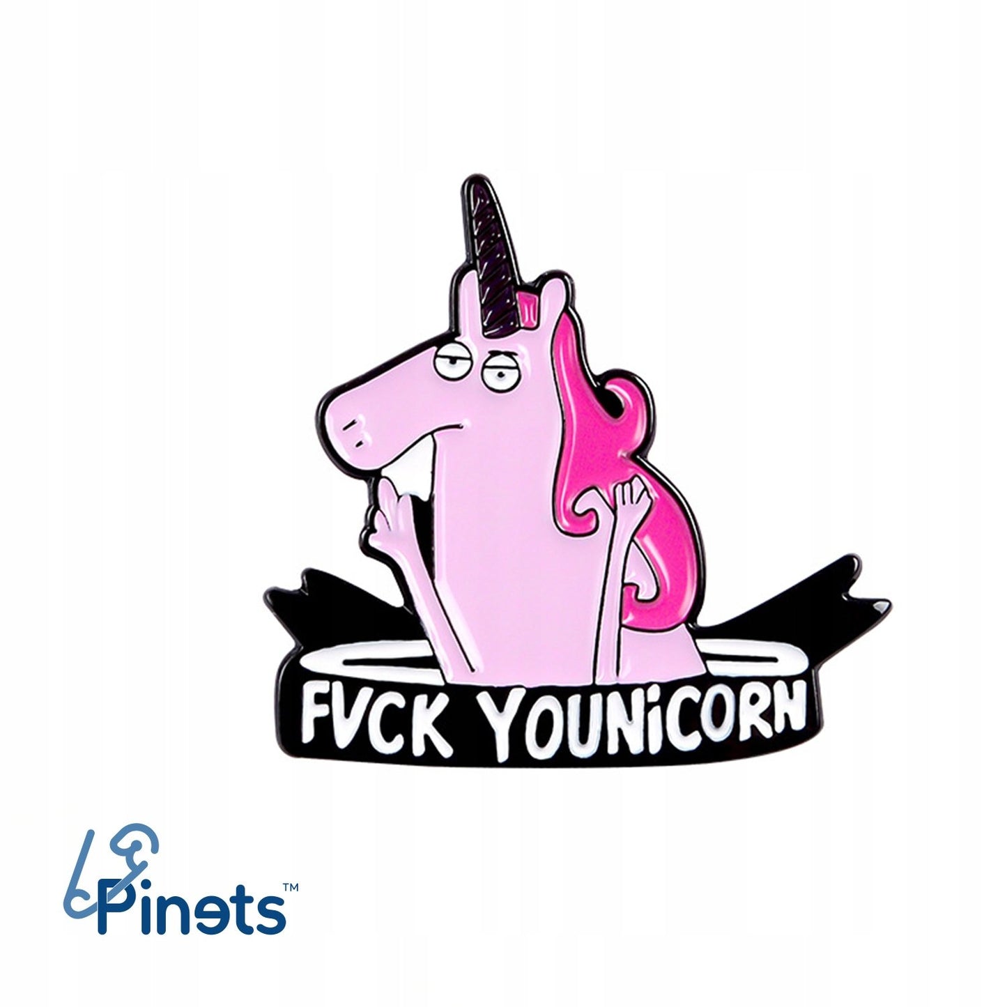 Jednorożec Fuck Younicorn przypinka - Pinets Polska