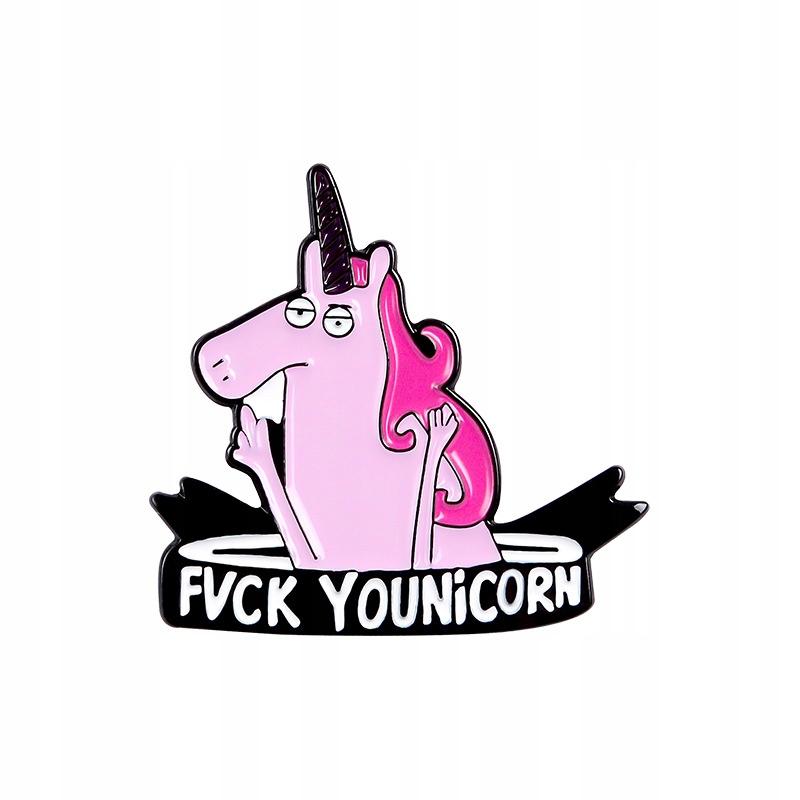 Jednorożec Fuck Younicorn przypinka - Pinets Polska