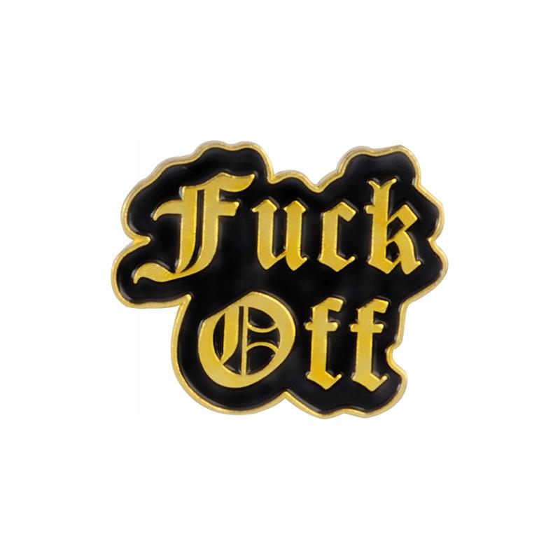 Fuck Off przypinka złota - Pinets Polska