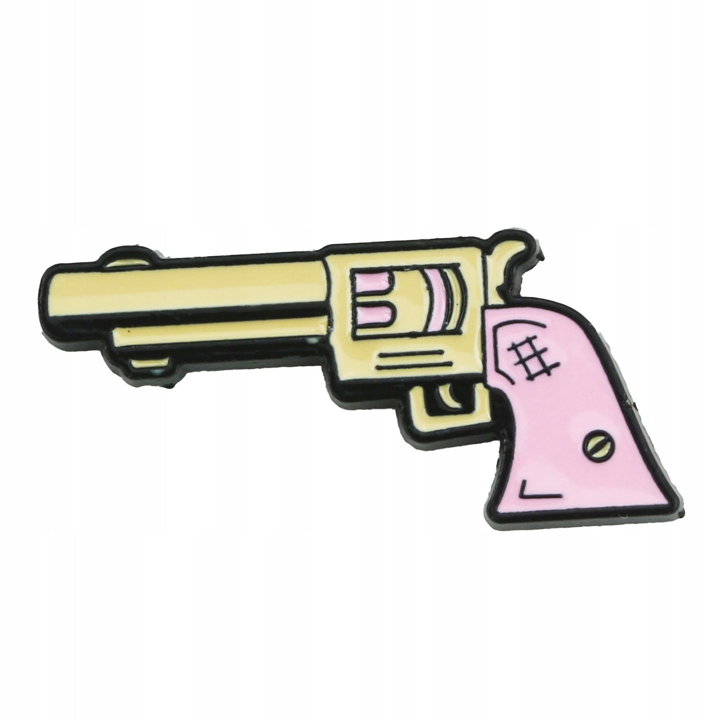 Pistolet różowy Girl Power przypinka