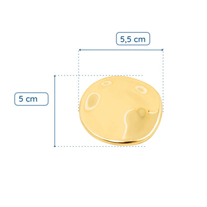 Broszka damska złota okrągła nowoczesna elegancka minimalistyczna
