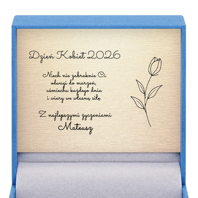 Dzień Kobiet pudełko z dedykacją grawerowaną
