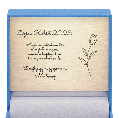 Dzień Kobiet pudełko z dedykacją grawerowaną