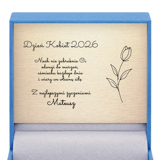 Dzień Kobiet pudełko z dedykacją grawerowaną