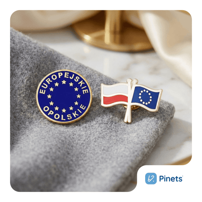 50 sztuk metalowych przypinek na zamówienie z logo wersja standardowa