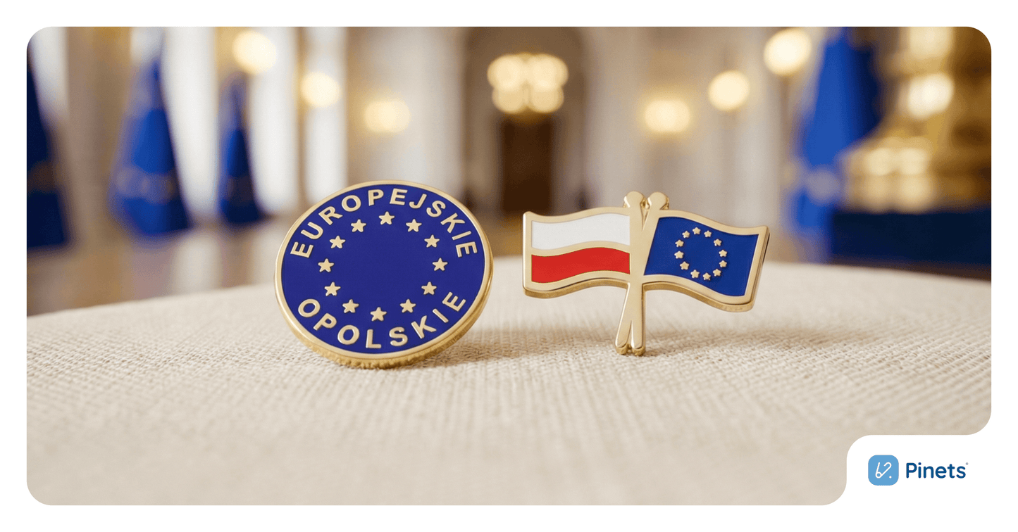 50 sztuk metalowych przypinek na zamówienie z logo wersja standardowa