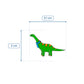 Dinozaur zielony z szalikiem - przypinka dla dziecka