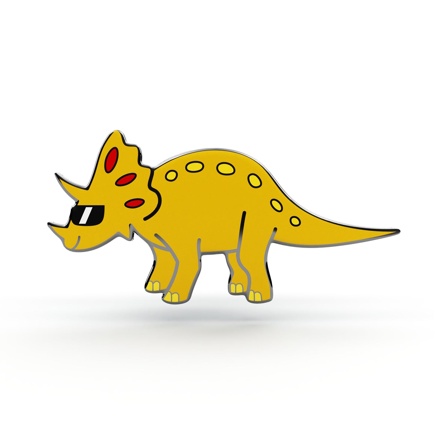 Dinozaur wyluzowany w okularach - przypinka dla dziecka