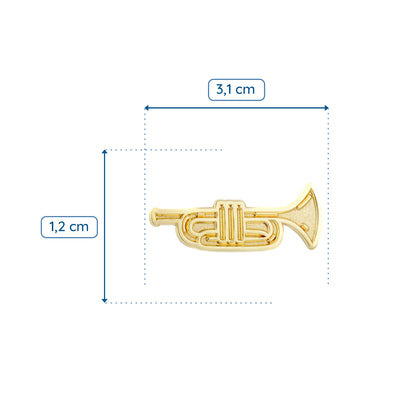 Trąbka złota - przypinka dla trębacza