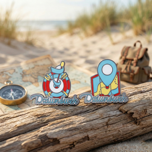 50 sztuk metalowych przypinek na zamówienie z logo wersja standardowa