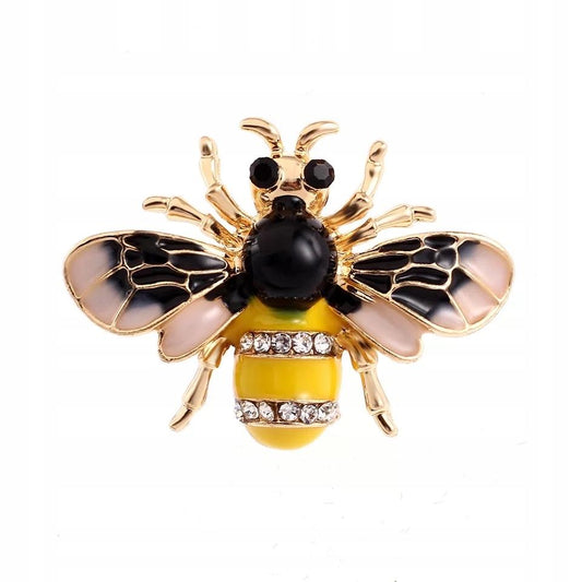 Pszczółka broszka z cyrkoniami
