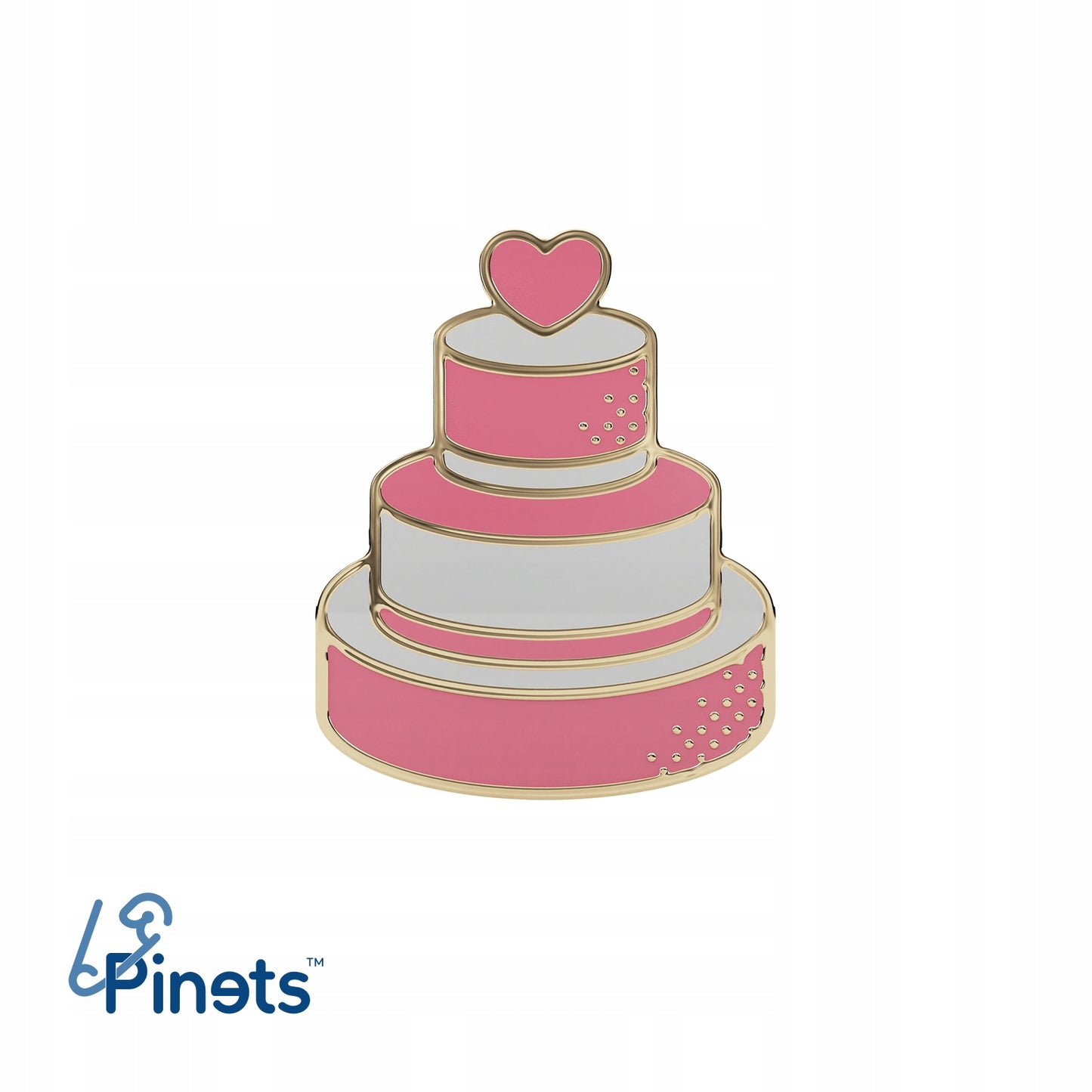Przypinka ślubna - tort weselny - prezent na ślub