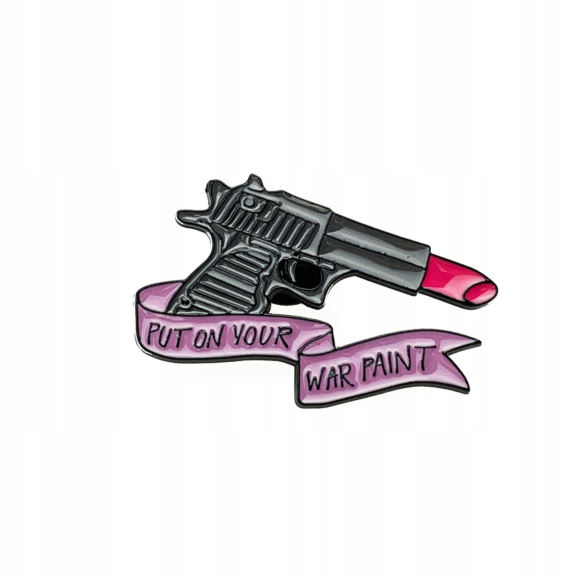 GIRL POWER przypinka szminka pistolet - Pinets Polska