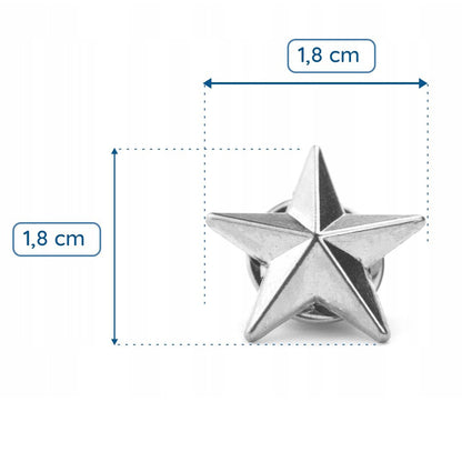 Srebrna gwiazdka przypinka odznaka