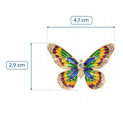 Kolorowy Motyl z cyrkoniami Broszka - Pinets Polska