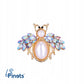 Mucha z cyrkoniami - broszka z owadem