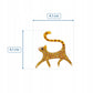Kotek żółty - broszka z cyrkoniami dla kociary