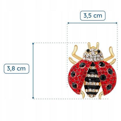 Biedronka Broszka z cyrkoniami - Pinets Polska