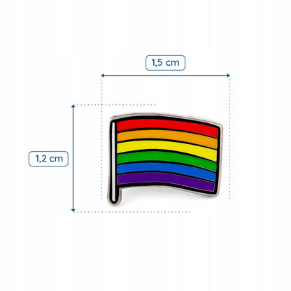 Tęczowa flaga - przypinka dla społeczności LGBT