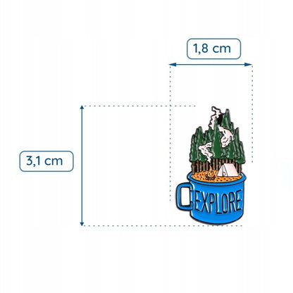 Kubek Explore z leśnym widokiem przypinka