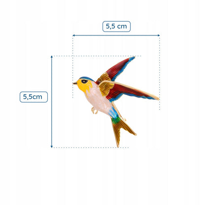 Ptaszek kolorowy broszka - Pinets Polska