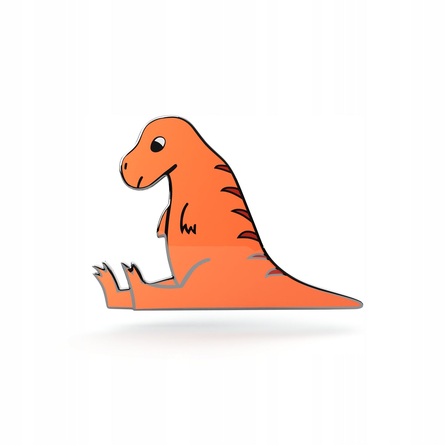 Dinozaur pomarańczowy - urocza przypinka dla dziecka
