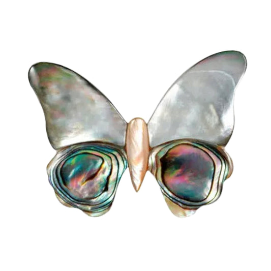Motyl z masy perłowej broszka