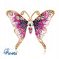 Motylek różowy Broszka z cyrkoniami - Pinets Polska