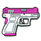 Pistolet różowy przypinka Girl Power