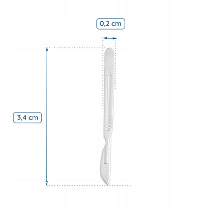 Skalpel broszka kolor srebrny - Pinets Polska