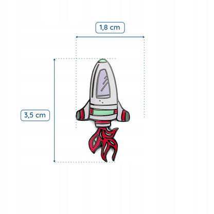 Rakieta kosmiczna - kolekcjonerska przypinka