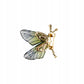 Motylek mały z zielonymi skrzydełkami z żywicy - broszka
