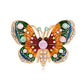 Motyl kolorowa Broszka z cyrkoniami