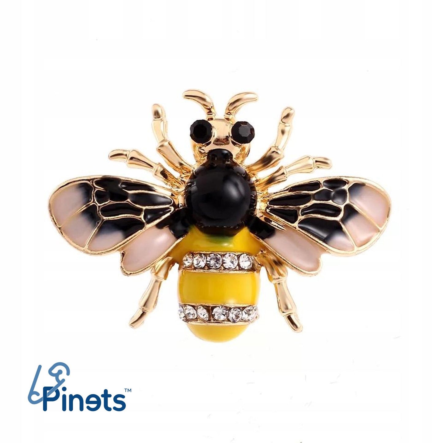 Pszczółka broszka z cyrkoniami