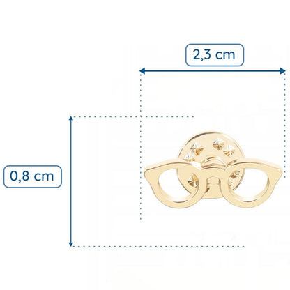 Okulary zestaw 2 złote przypinki - Pinets Polska