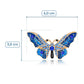 Niebieski motyl Broszka z cyrkoniami