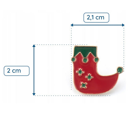 Świąteczna przypinka w kształcie skarpety Elfa