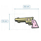 Pistolet różowy Girl Power przypinka